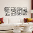 Yezi Metal Wall Art 4Pcs Floral Minimalist Line Decor-2006732700534312967