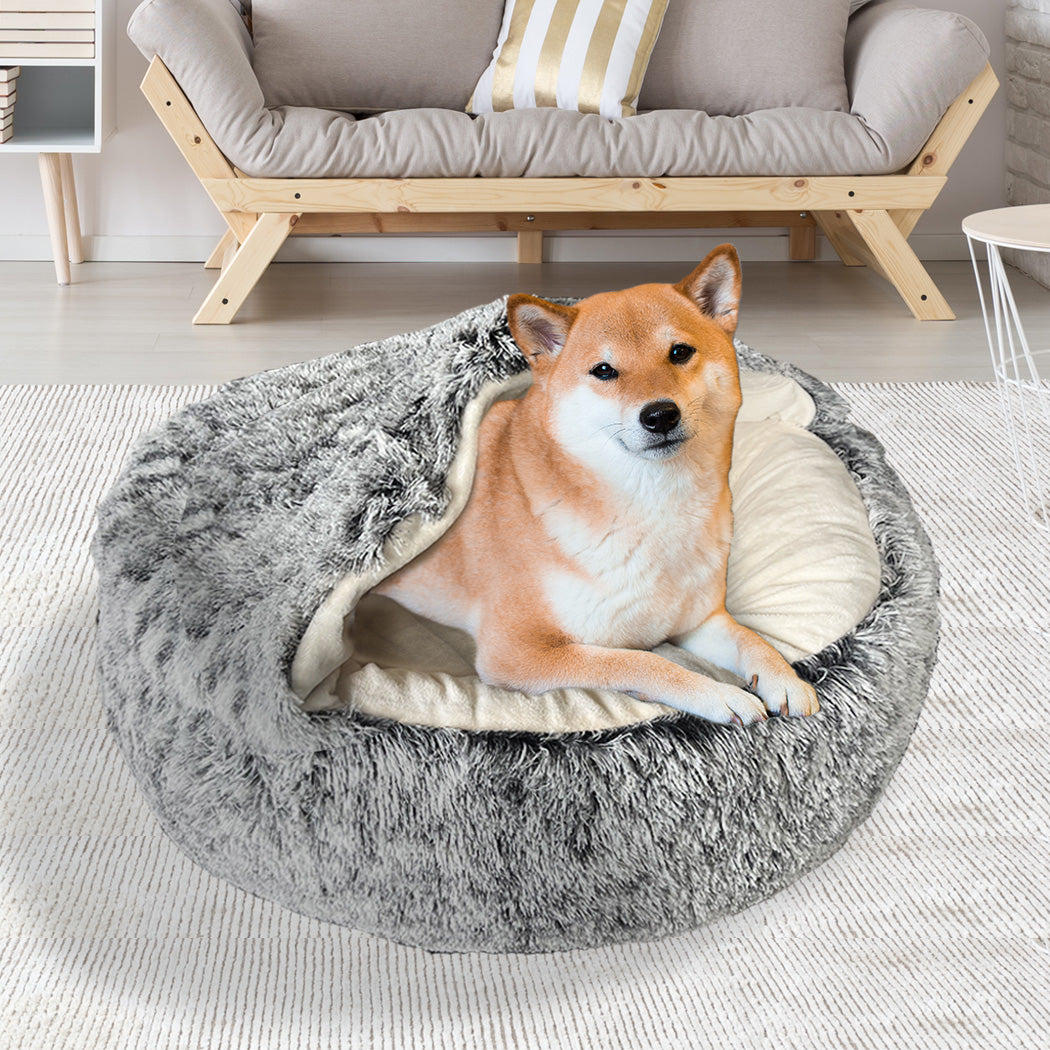 PaWz Pet Dog Calming Bed Warm Soft Plush L Large-1864184528449441799