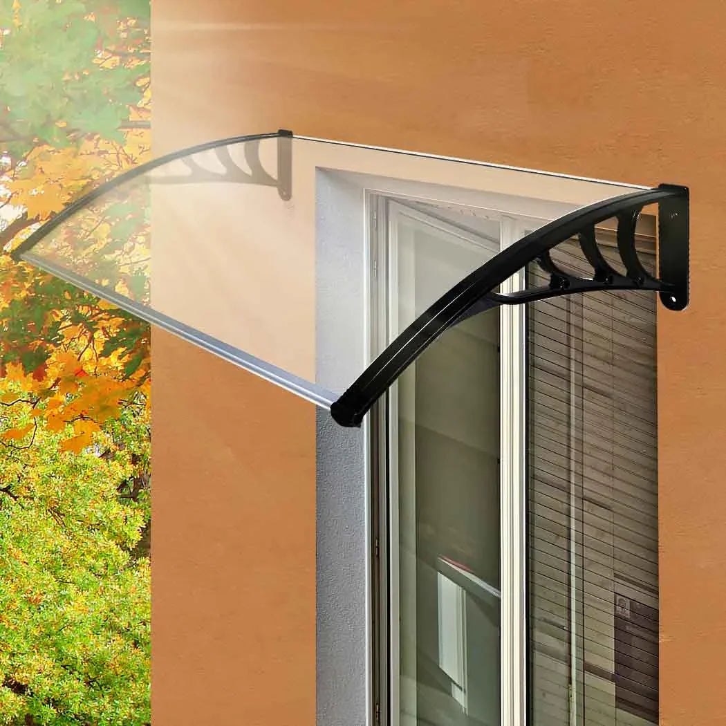 Mountview Window Door Awning Outdoor 1M X 1.5M Transparent 1x1.5M-2018816889400201223
