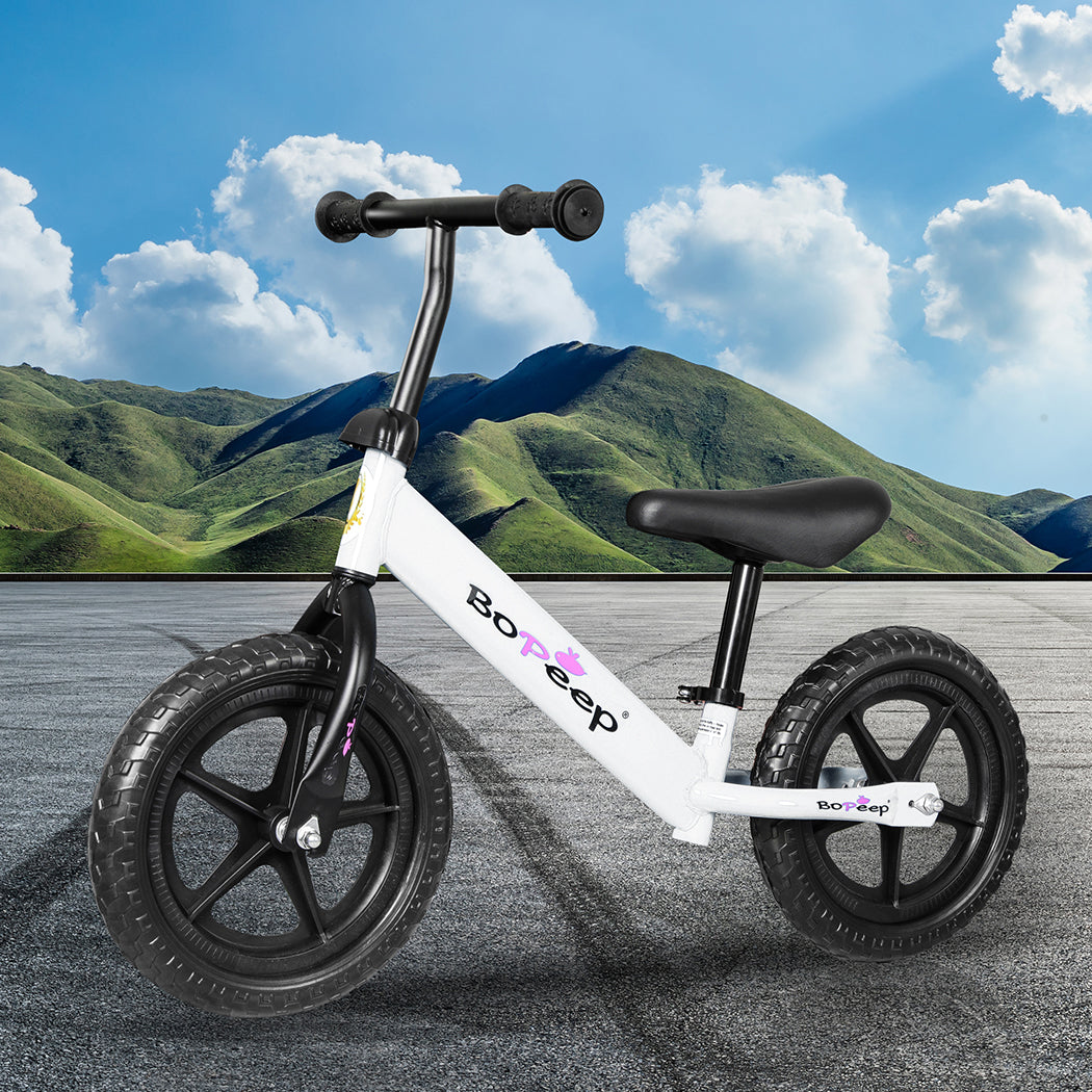 BoPeep Kids Balance Bike Ride On Toys White-2006733050679005191