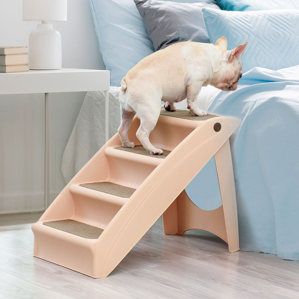 PaWz Pet Ramp Indoor Dog Steps Stair Brown-1864184496274935815