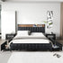 Levede Queen Bed Frame PU 4 Drawer USB Charge-2018816936221216775