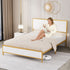 Levede Metal Bed Frame Under Bed Storage Queen Beige-1894516794312495111