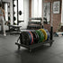 Centra Horizontal Bumper Plate Rack with Wheels Barbell Weight Storage Holder-2050059020890411015
