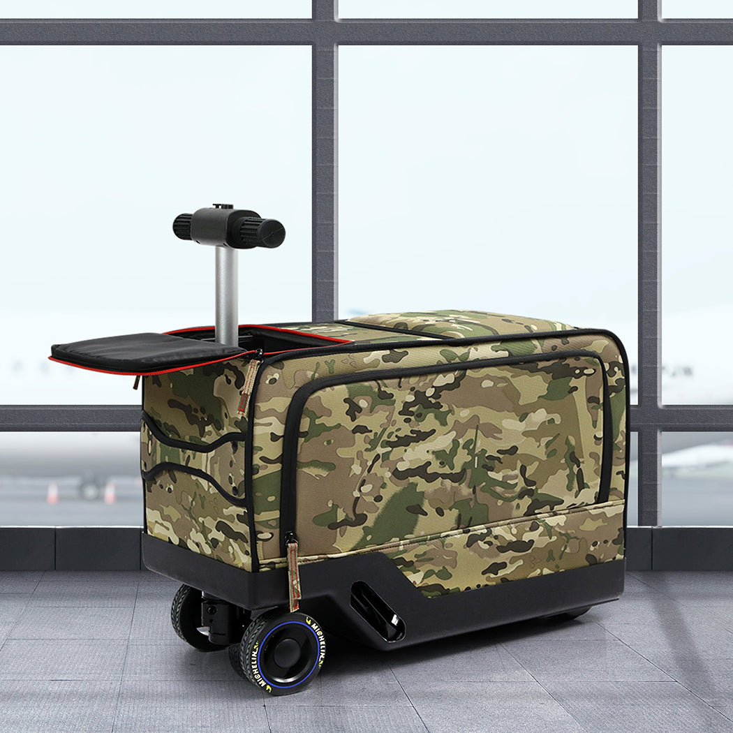 Slimbridge 20" Electric Riding Luggage Suitcase Green Colour-1864184374505902087