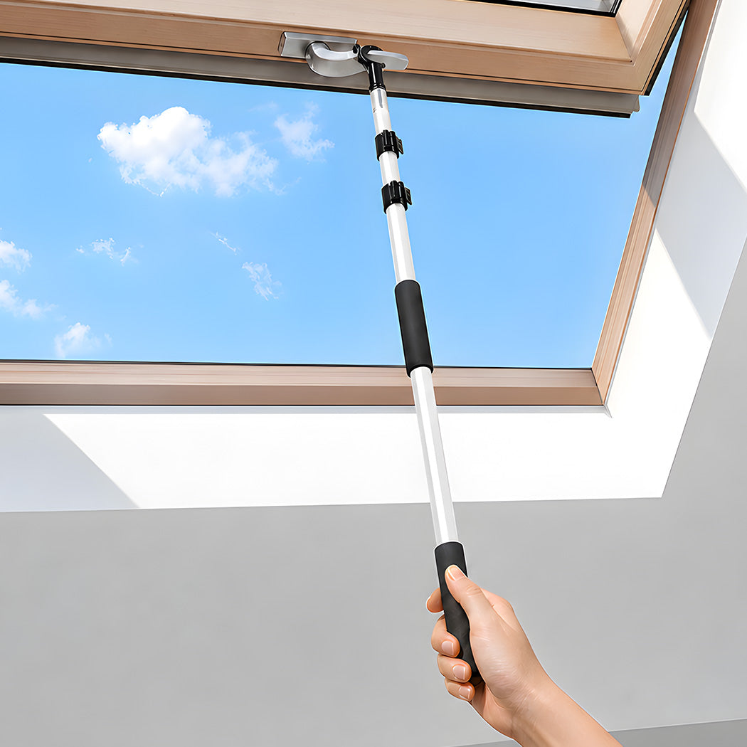 Levede Roof Window Pole 1.1-2m Skylight Rooflight Opener Aluminium Black-2100034938832293895