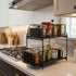 Toque 2 Tier Pull Out Cabinet Organizer Sliding Kitchen Storage Rack Under Sink-2050059016155041799