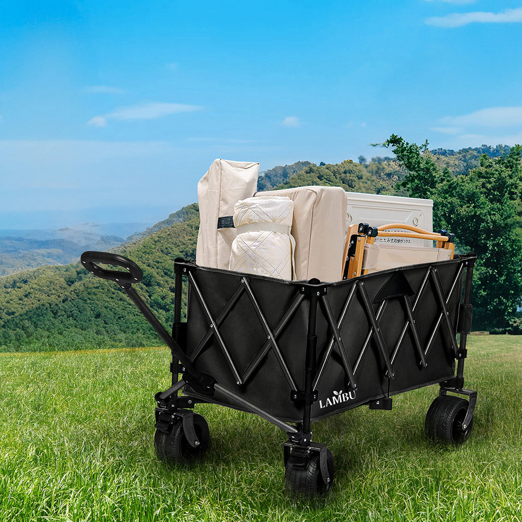 Lambu Folding Wagon Cart Black