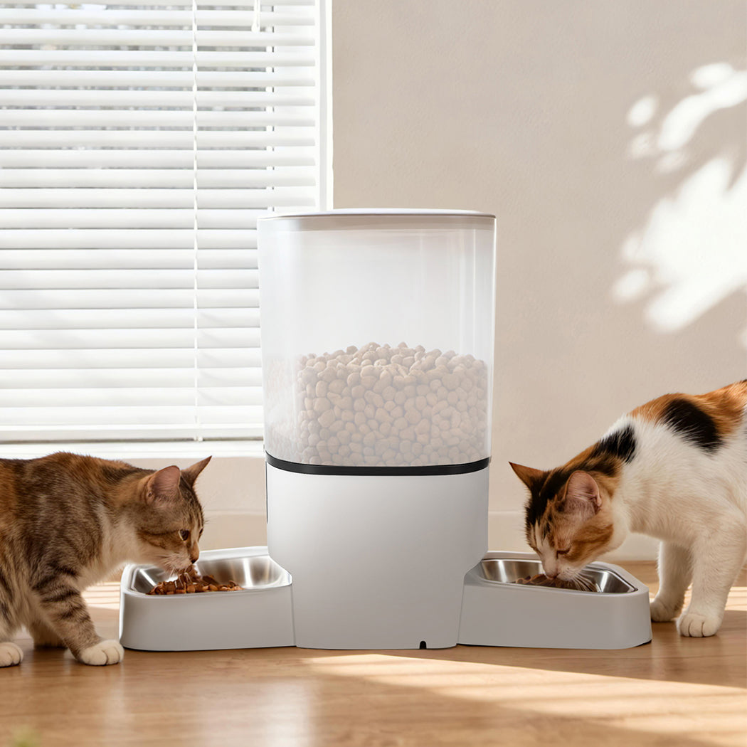 PaWz 6L Automatic Pet Feeder 2 Bowl Food Dispenser-2006733419609985031
