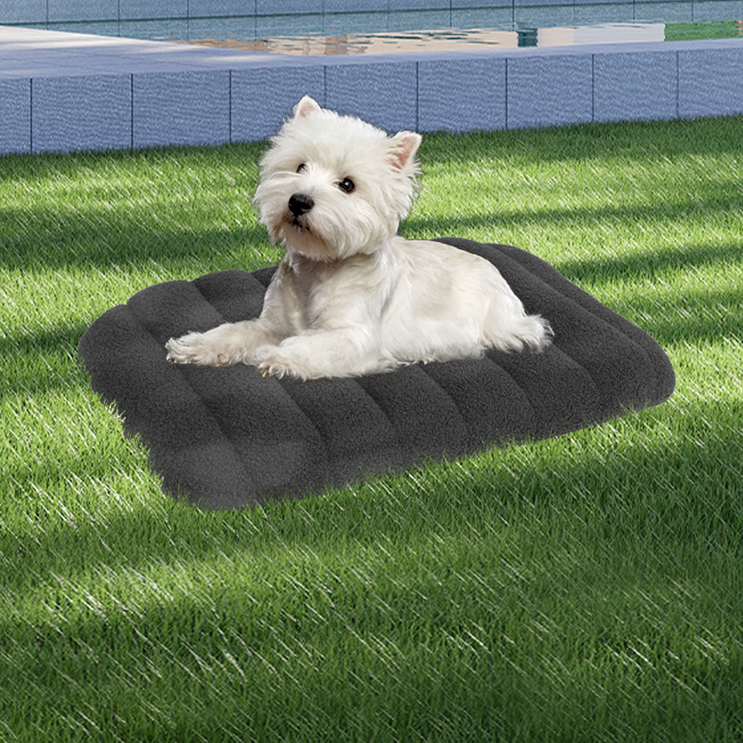 Pawz S Size Orthopedic Dog Bed with Sherpa Plush Removable Cover in Grey-1937319823080034311