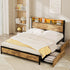 Levede bed frame queen-2006732862589636615