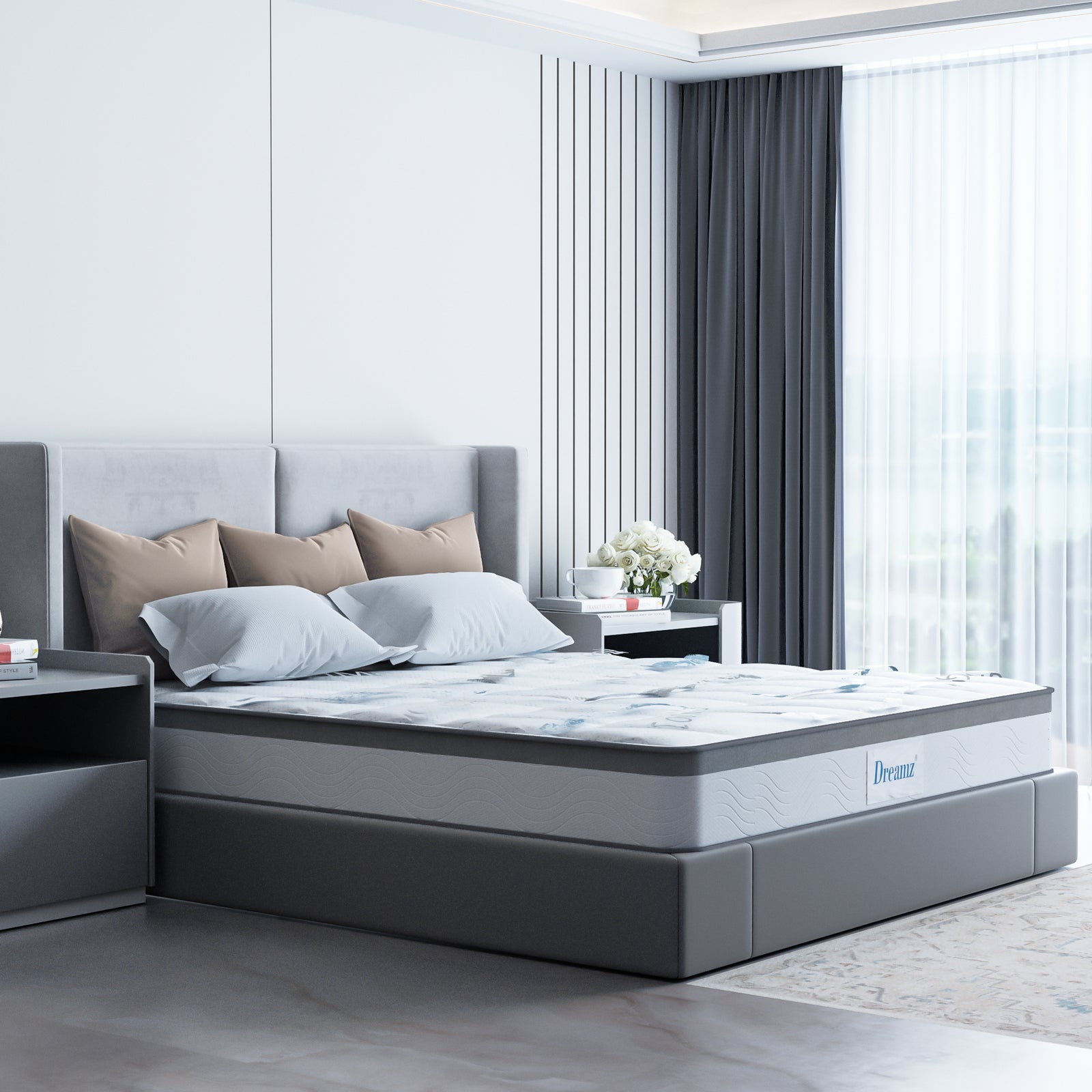 Dreamz Spring Mattress Bed Pocket Tight King-2029387272507494407