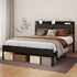 Levede Queen Bed Frame Steel Base with Headboard Grey-2006732773129326599