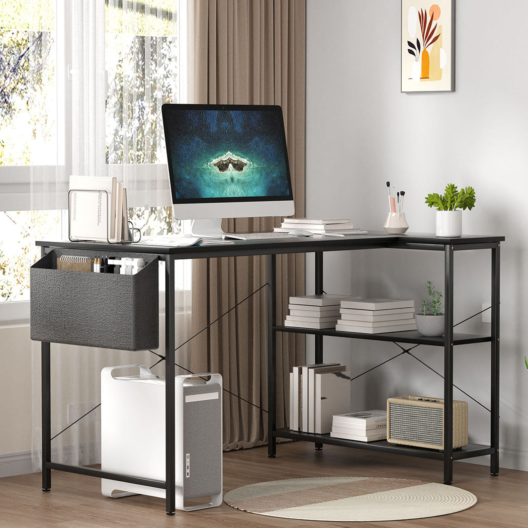 Levede L Shaped Computer Desk Corner Desk Black