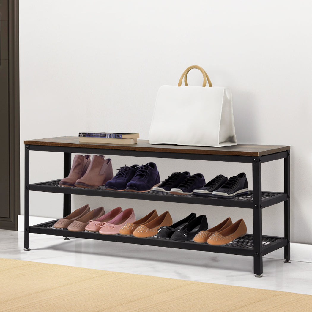 Levede 3-Tier Shoe Rack Bench 100cm-1864183516305166343