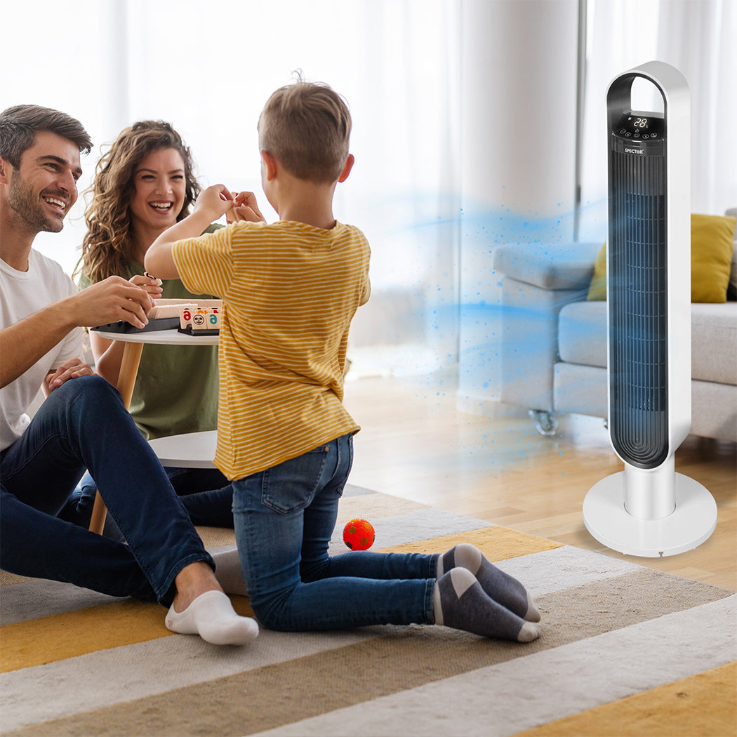 Spector Tower Fan Portable Oscillating White-1973193856379916295