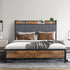 Levede Double Bed Frame Tufted Headboard USB Charge