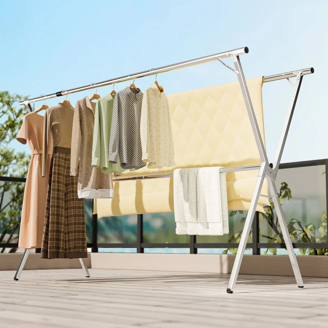 Levede Adjustable Clothes Drying Airer Foldable 150-200cm-2018816760844783623