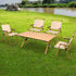 Levede Folding Camping Table Chair Set Oak-2006733114654724103