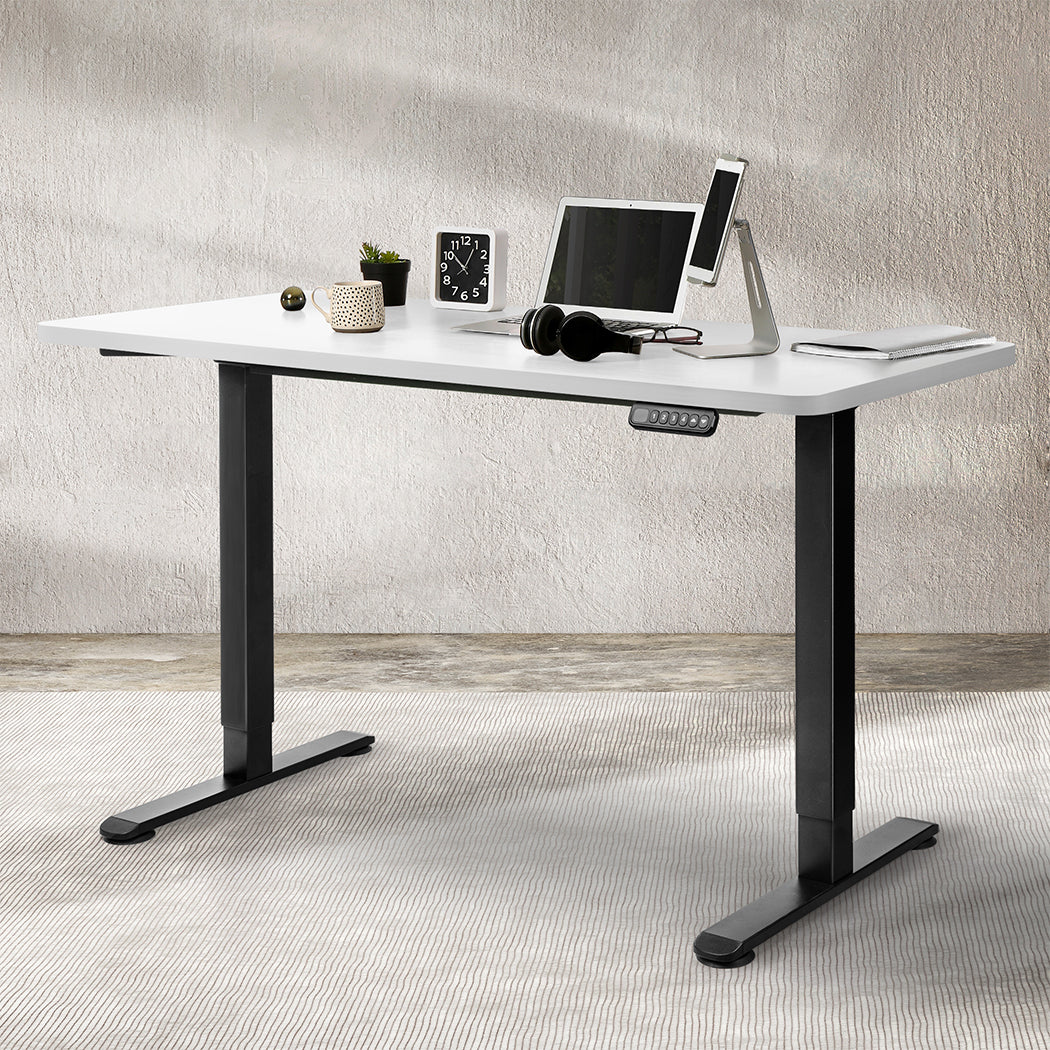 Levede Motorised Standing Desk Adjustable 140cm White 1000x 1MM-1910112995103608839