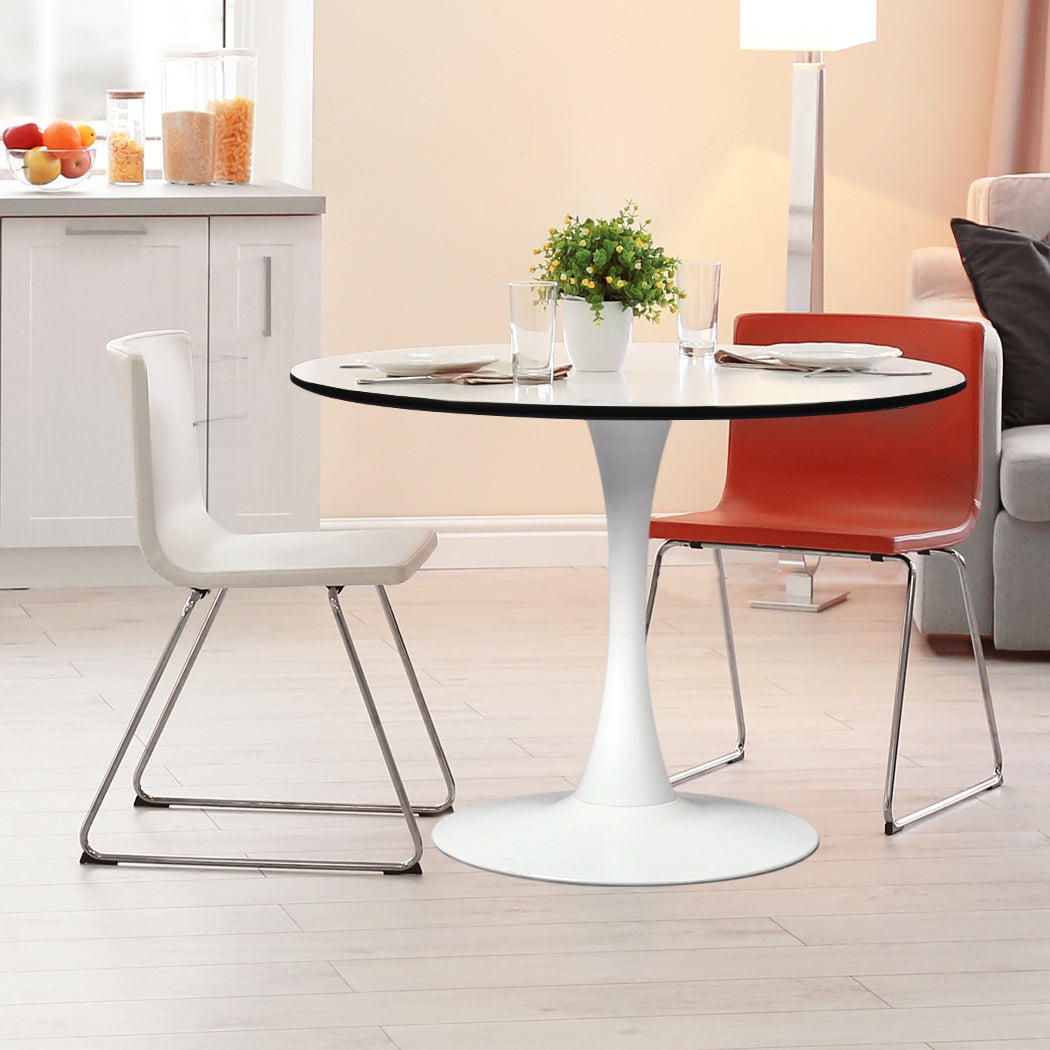 Levede Dining Table Kitchen 4 Person White-1864183286683799559