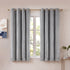 Marlow Velvet Blackout Curtains 2-Panel Room Darkening Eyelet Curtains Grey-2072893567436722183