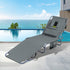 Levede Foldable Beach Lounge Chairs with Face Hole Grey-1910112248827875335
