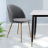 Levede 2x Dining Chairs Seat French Grey-2006733258494185479