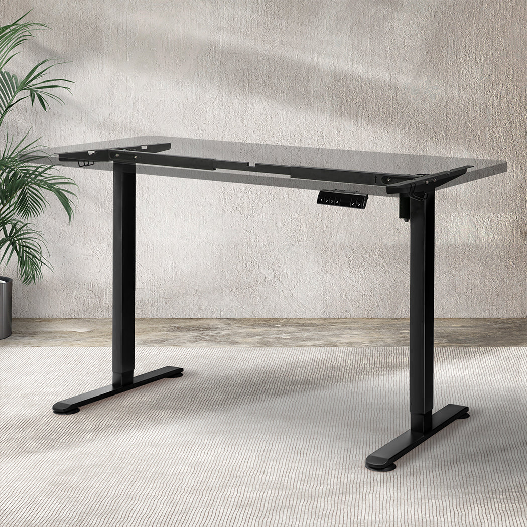 Levede Motorised Standing Desk Frame Black Single Motor-1864183323409125383