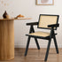 Levede 6x Black Wicker Armchair Dining Chair-2029387210725396486