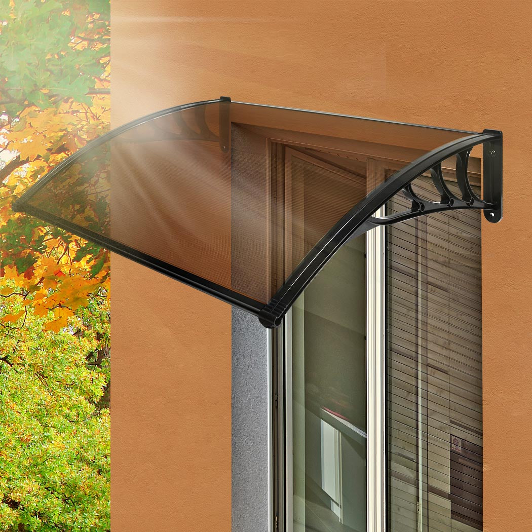 Mountview Window Door Awning Outdoor 1M X 1.2M Brown 1x1.2M-2006733103682424839