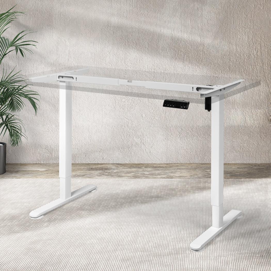 Levede Motorised Standing Desk Frame White Single Motor-2018816917552369671