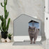 PaWz Fully Enclosed Cat Litter Box Mat Grey-2029387231323623431