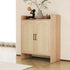 Levede 5 Tier Shoe Cabinet Wooden Double Door Storage Rack Organiser Entryway-2050056773213229064