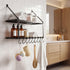 Toque Metal Pot Pan Rack Hanging Kitchen Shelf Wall Mounted Organizer 10 Hooks-2061251871485595655