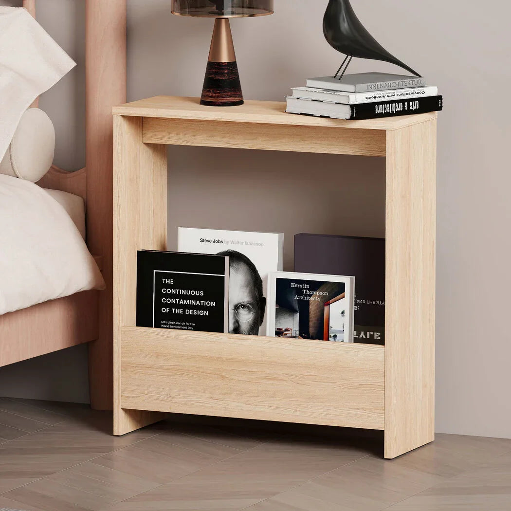 Levede Side Table with Magazine Rack Small End Table-2029387218107371527