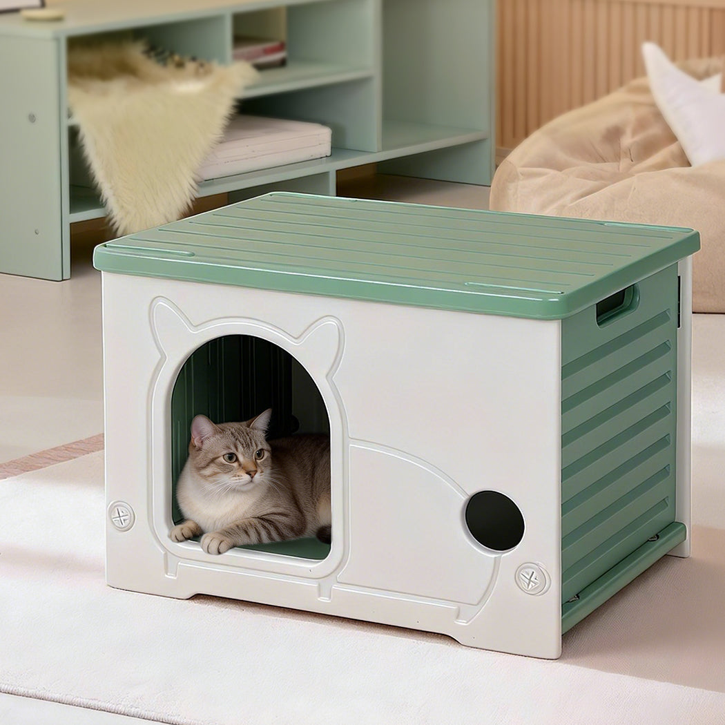 Pawz Outdoor Indoor Dogs Kennel Plastic Puppy Pet House-2050056793257807879