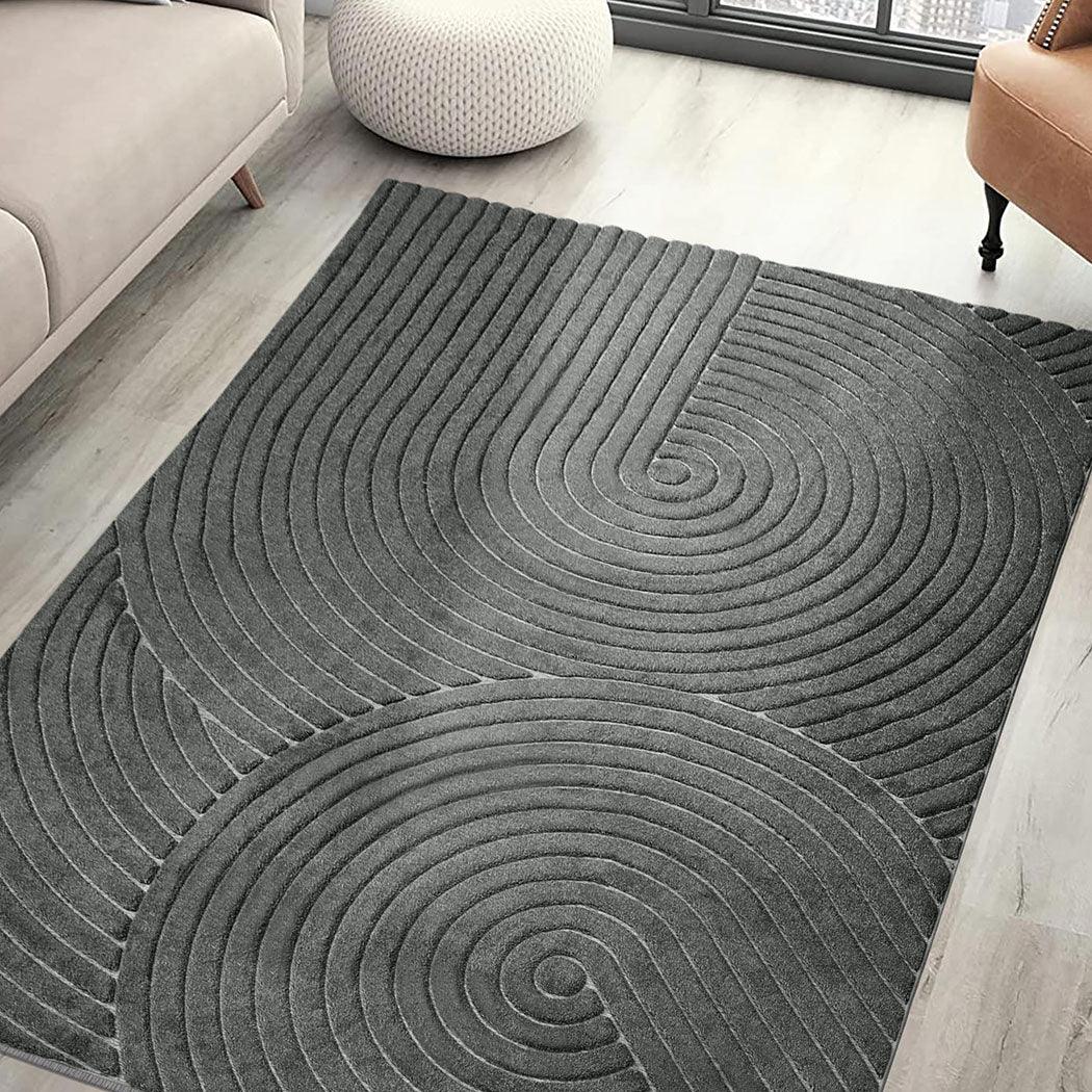 Marlow Floor Rug Soft Polyester Carpet Non Slip Plush Shaggy Rugs Geometric-2018816819325964295