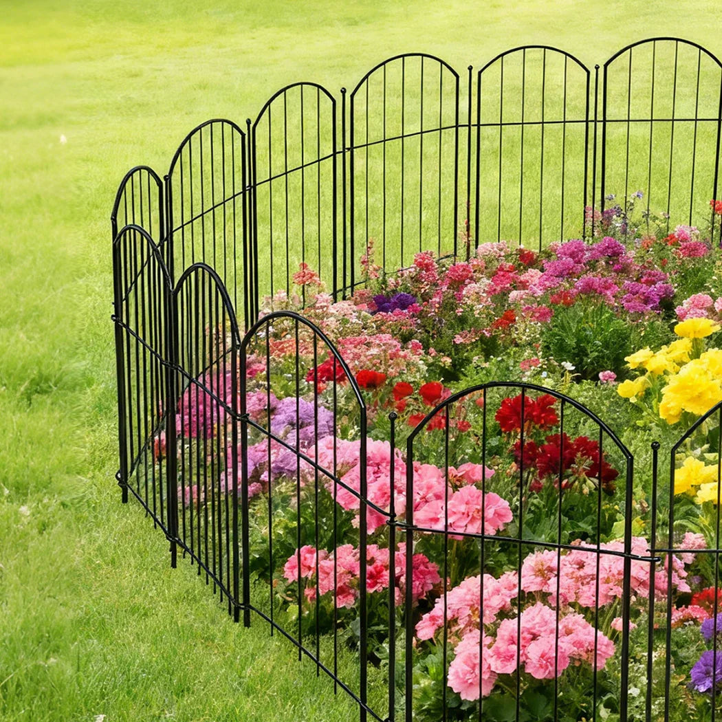 Mountview 10 Pcs Garden Fence Border Rustproof Metal-2050056905753235462