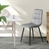 Levede 4x Dining Chairs Kitchen Chair Grey Faux Leather-2006733265016328199