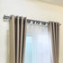 Marlow Silver Double Curtain Rod Steel Pole Pommel Set Extendable Adjustable-2029387251229790215