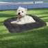 Pawz M Size Orthopedic Dog Bed with Sherpa Plush Removable Cover in Grey-1937319822924845063