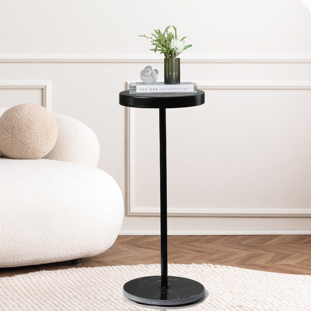 Side Table Round Tabletop Small Lightweight-1910112200450772999