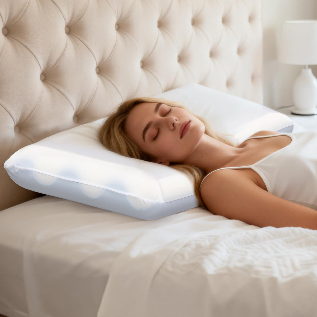 Dreamz Memory Foam Pillow Double Sided Soft Pillowcase Neck Shoulder Support-2050056764124172295