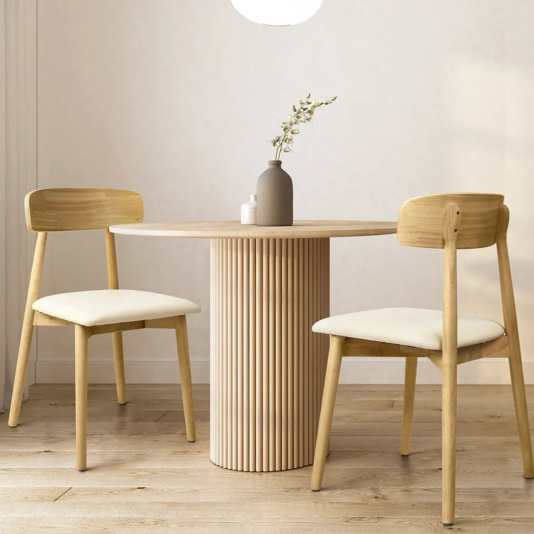 Levede 2x Dining Chairs Kitchen Chair Natural-2018816919242674183