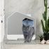PaWz Fully Enclosed Cat Litter Box Mat Blue-2006732996912222215