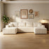 Levede Modular Sofa Lounge Set Corduroy U Shaped Sectional Cloud Couch Beige-2050056788379832327