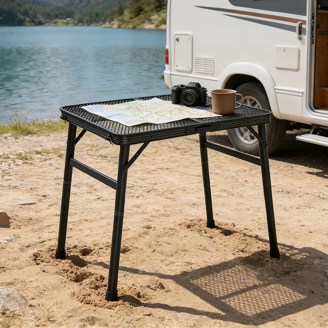 Levede Camping Table Mesh Desktop Lightweight Portable Folding Grill Desk-2050056781790580743