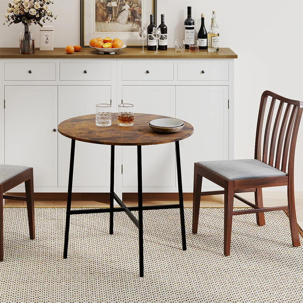 Levede Dining Table Round Kitchen 4 Person Coffee 80cm-2050056814795558919