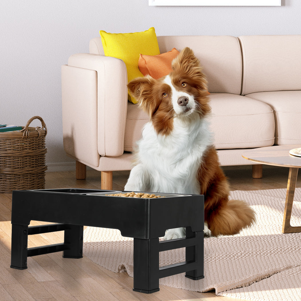 PaWz Elevated Pet Feeder 4 Height Adjustable-2029387231143268359